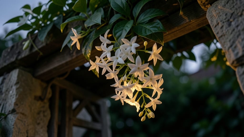 Star Jasmine Trachelospermum Jasminoides for Nighttime Perfume