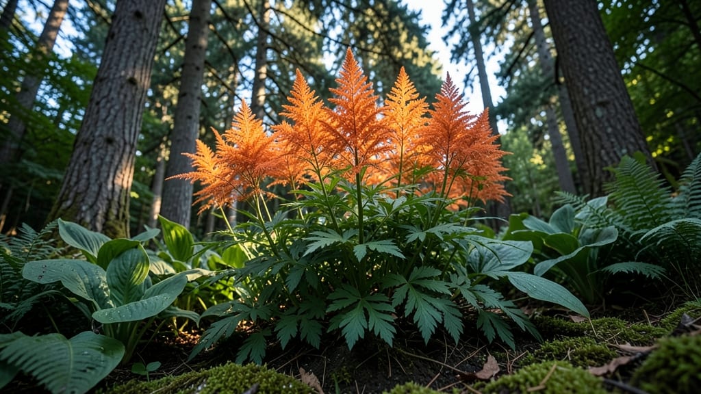 Astilbe Arechavaletae 'Glut' for Orange Sunburst
