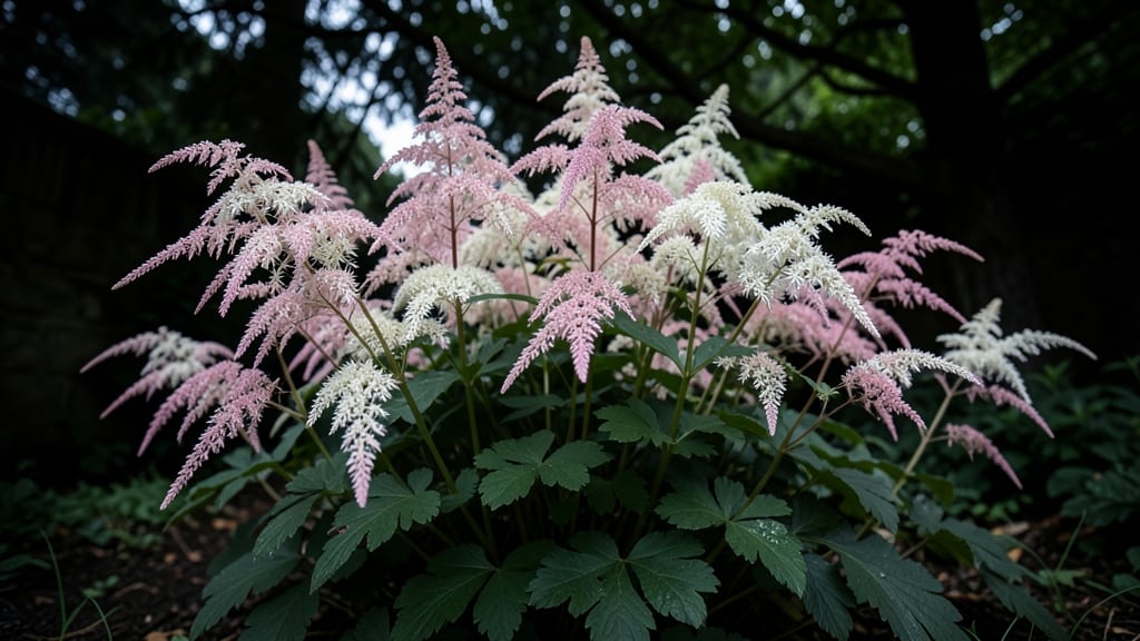 Astilbe With Plume-Like Flower Spikes