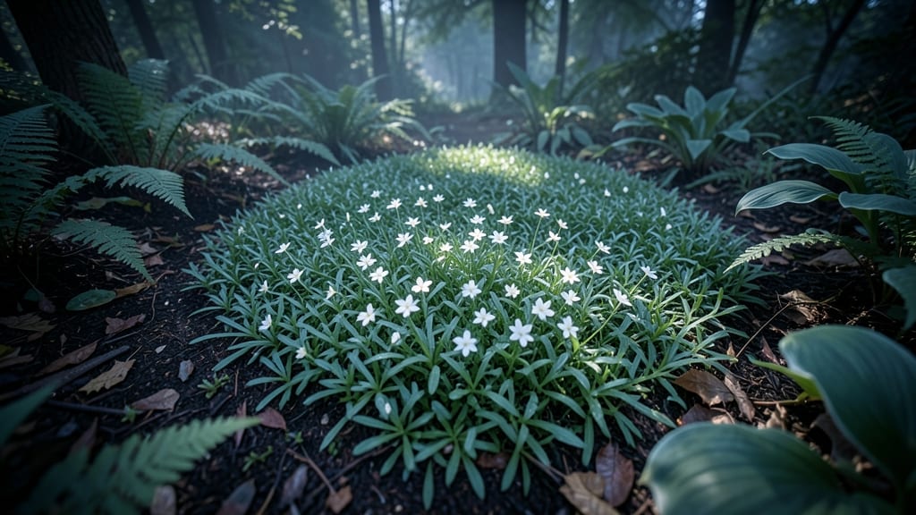 Sweet Woodruff With Star-Shaped Flowers