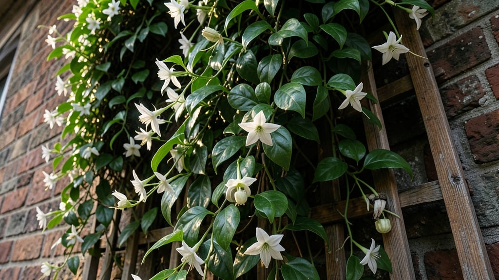 Star Jasmine Trachelospermum Jasminoides: Evergreen Climber with Star-Shaped Flowers