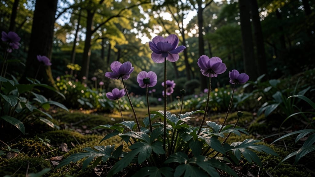 Japanese Anemone Thrives in Deep Shade
