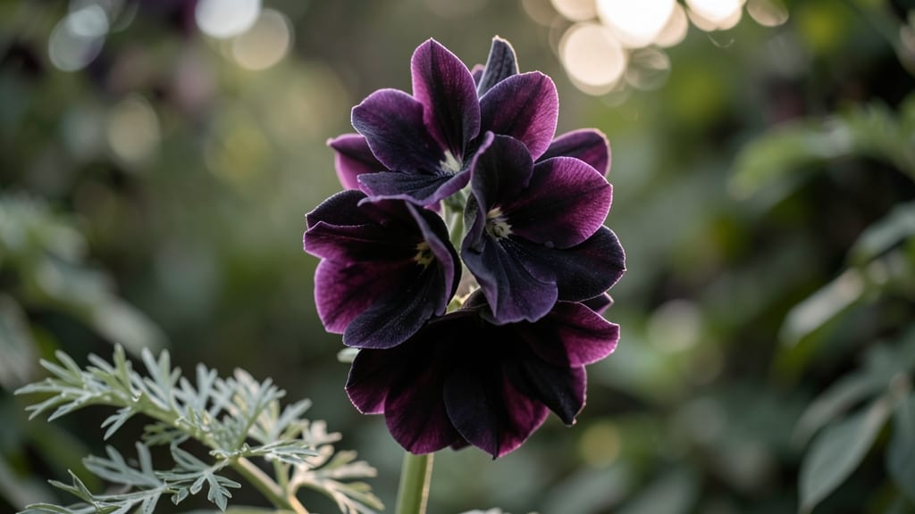 Black Velvet Stock: Deep Purple Velvet Flowers