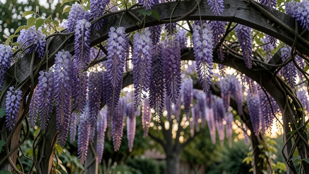 Wisteria Floribunda: Fragrant Lavender Blooms for Shady Pergolas