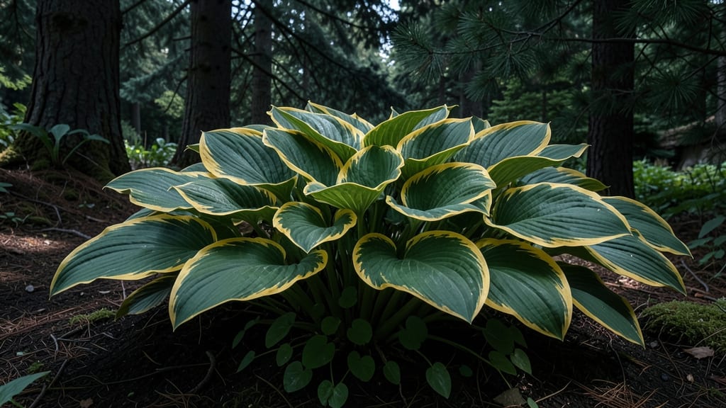 Francee Hosta with Golden Edges