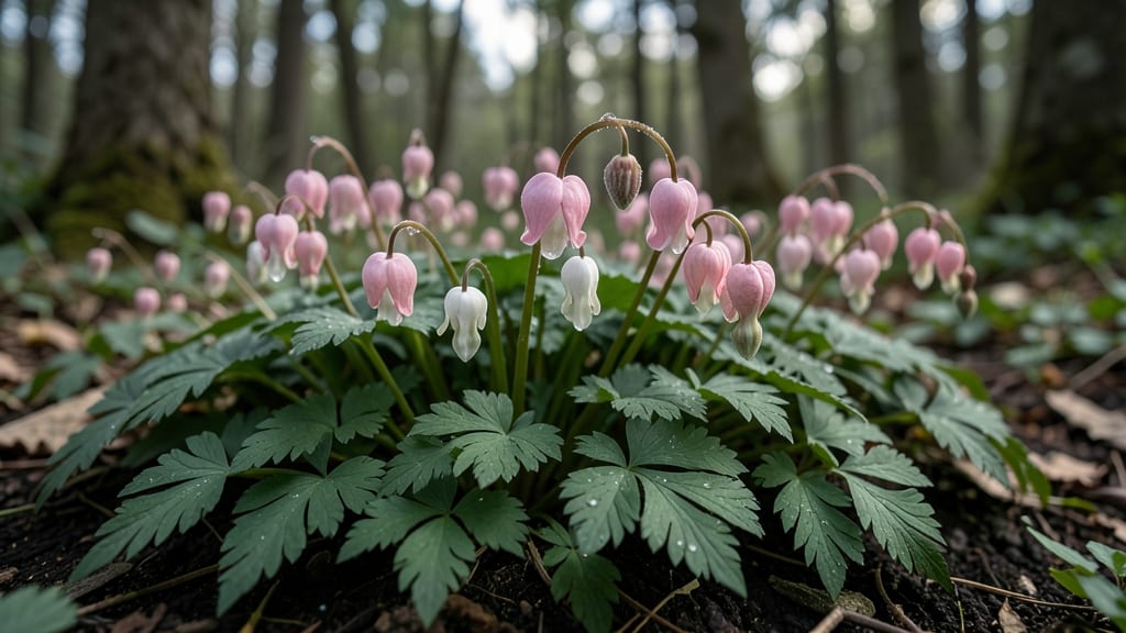 Bleeding Heart Blooms In Spring Shade