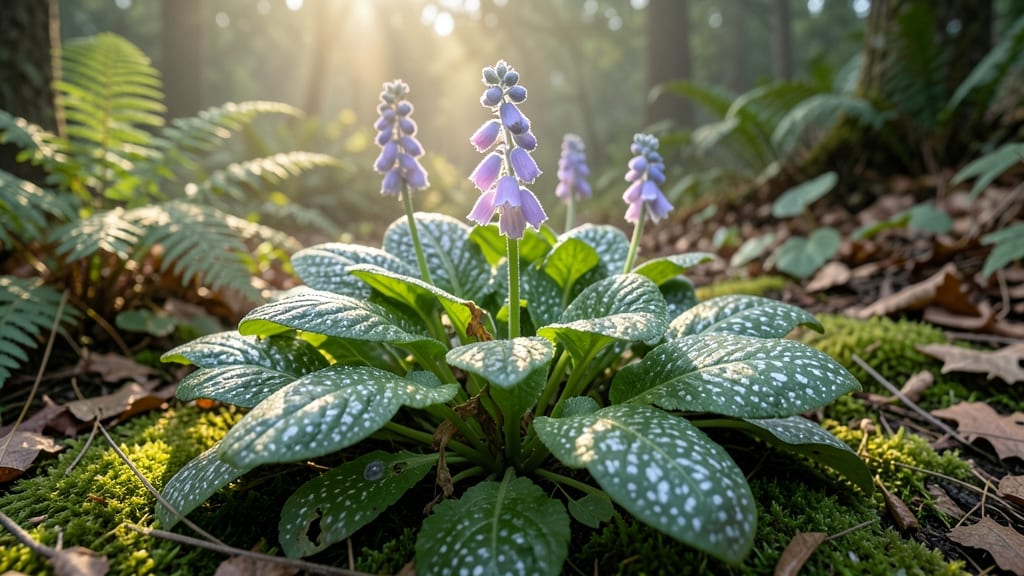 Lungwort with Unique Silver Spotted Leaves