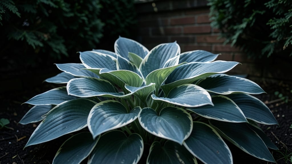 Hosta 'Blue Angel' with Variegated Leaves
