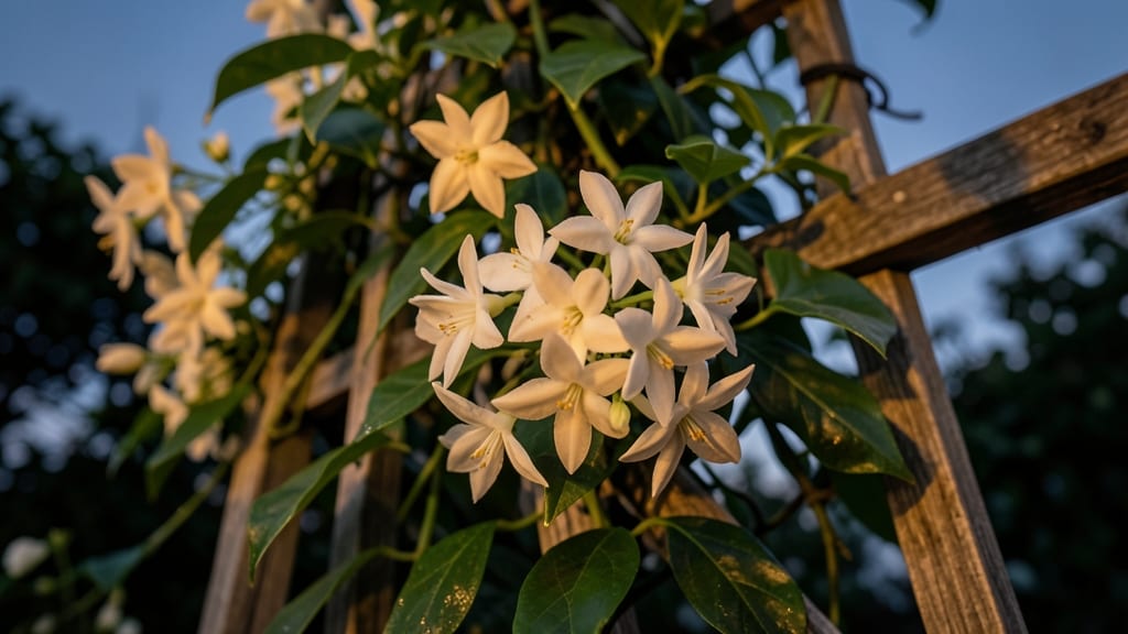 Star Jasmine Trachelospermum Jasminoides for Nighttime Fragrance