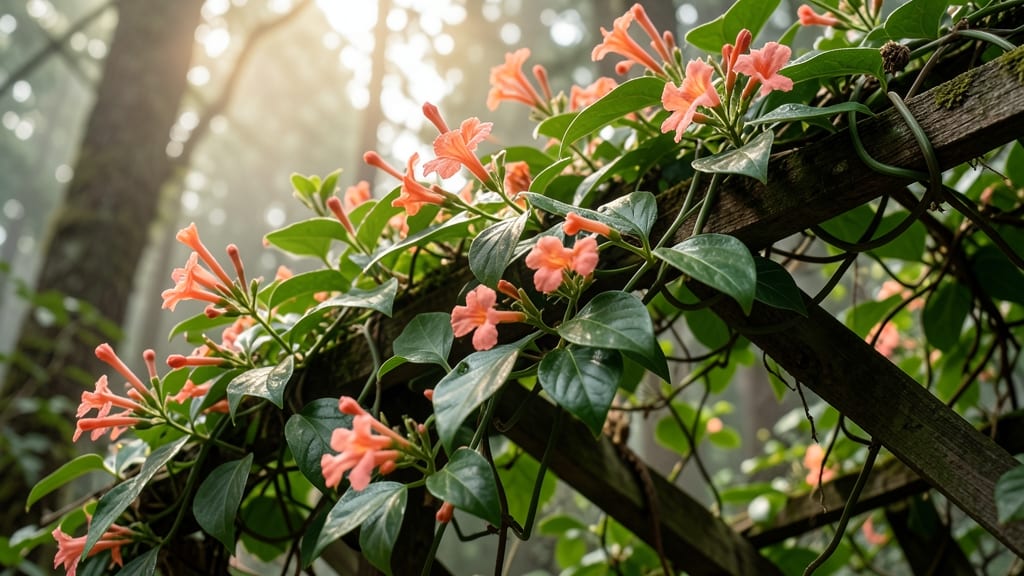 Honeysuckle Lonicera Sempervirens for Fragrant Spring Blooms