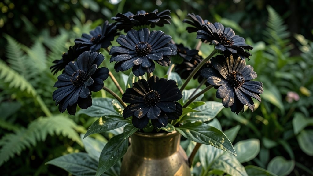 Black Baccara Zinnias: Dramatic Dark Blooms