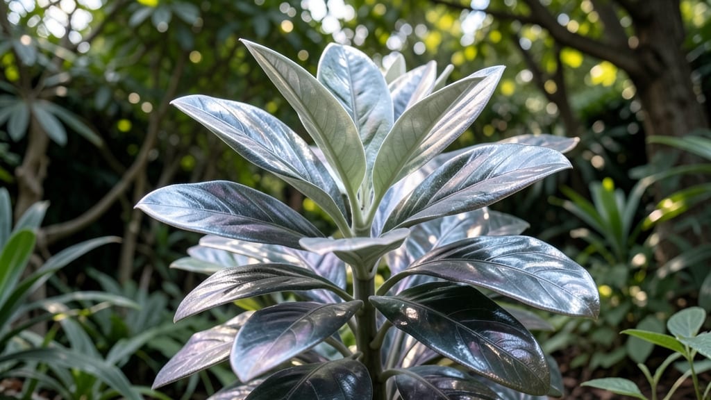 Aluminum Plant with Glossy Leaves