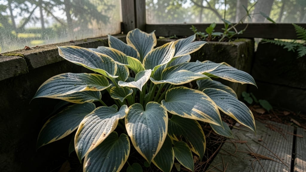 Hostas with Variegated Leaves