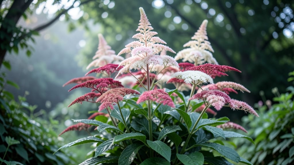 Astilbe with Feathery Flower Plumes