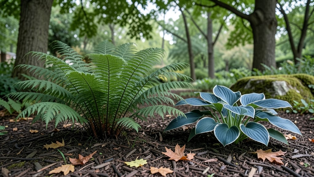 Fern and Hosta Shade Garden: Evergreen Drama With Zero Sunlight Struggles
