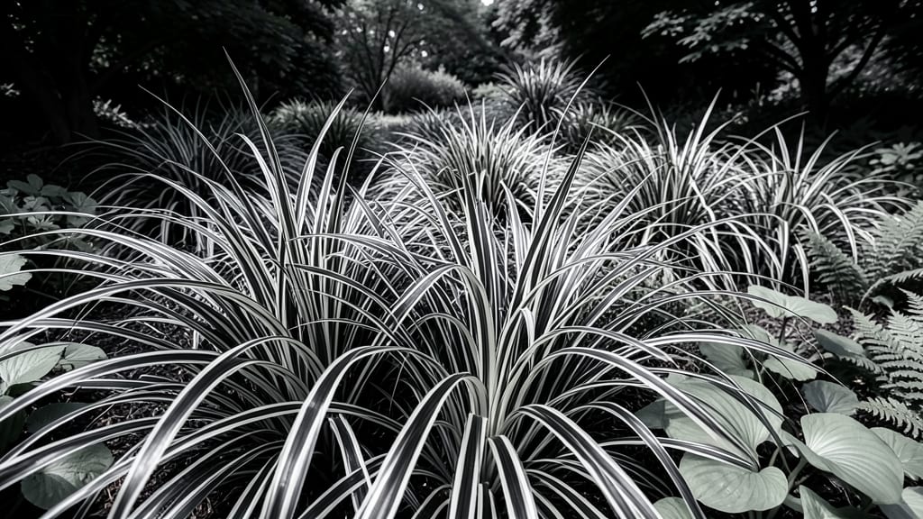 Variegated Mondo Grass for Bold Patterns