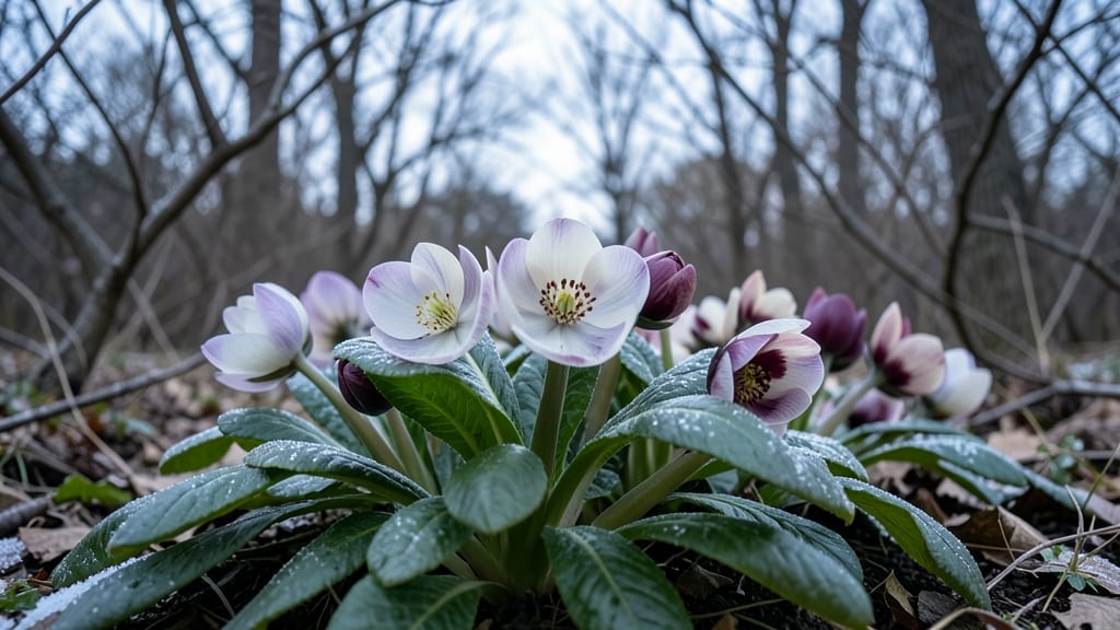 Hellebores with Winter-to-Spring Blooms