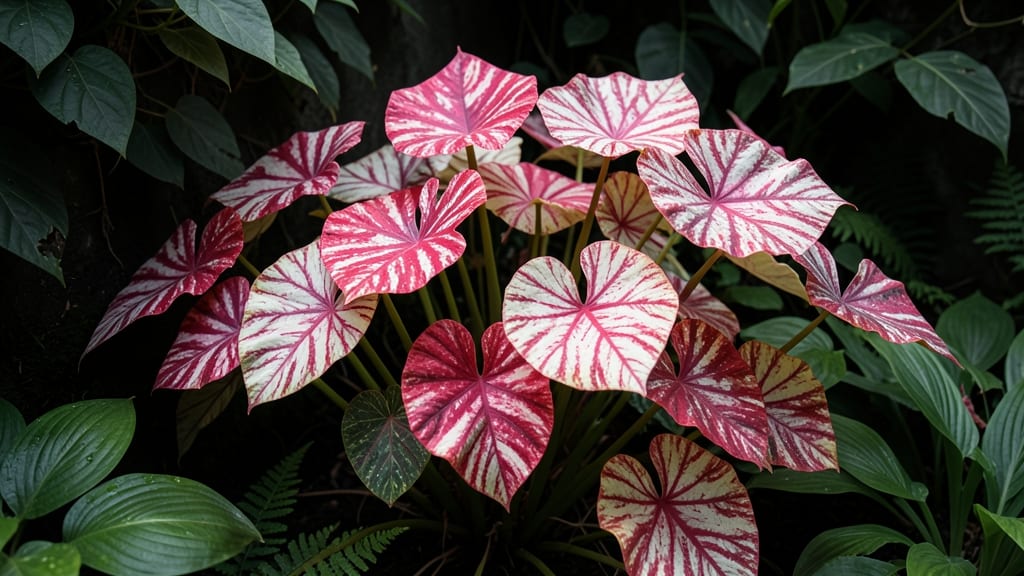 Caladiums: Striking Leaf Patterns for Tropical Flair