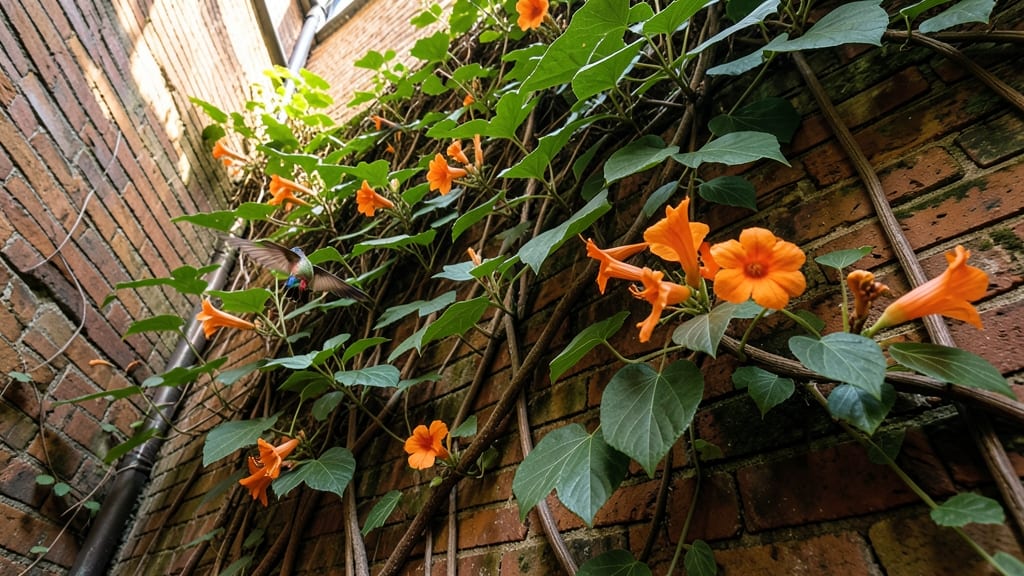 Campsis Radicans for Hummingbird Magnet Flowers