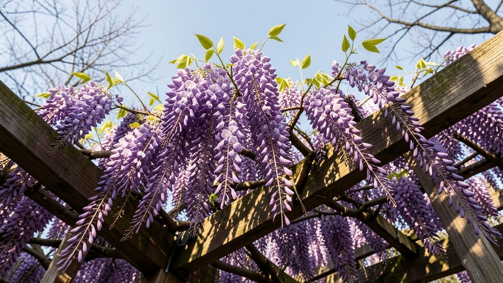 Wisteria Sinensis for Early Spring Purple Cascades