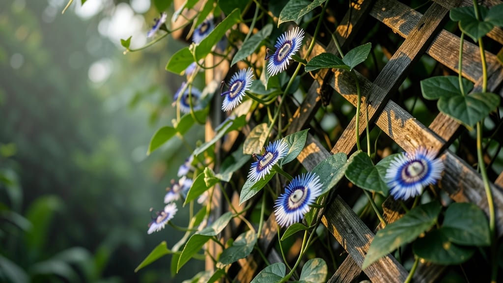 Passionflower Passiflora Caerulea: Exotic Blue Flowers for Hummingbirds