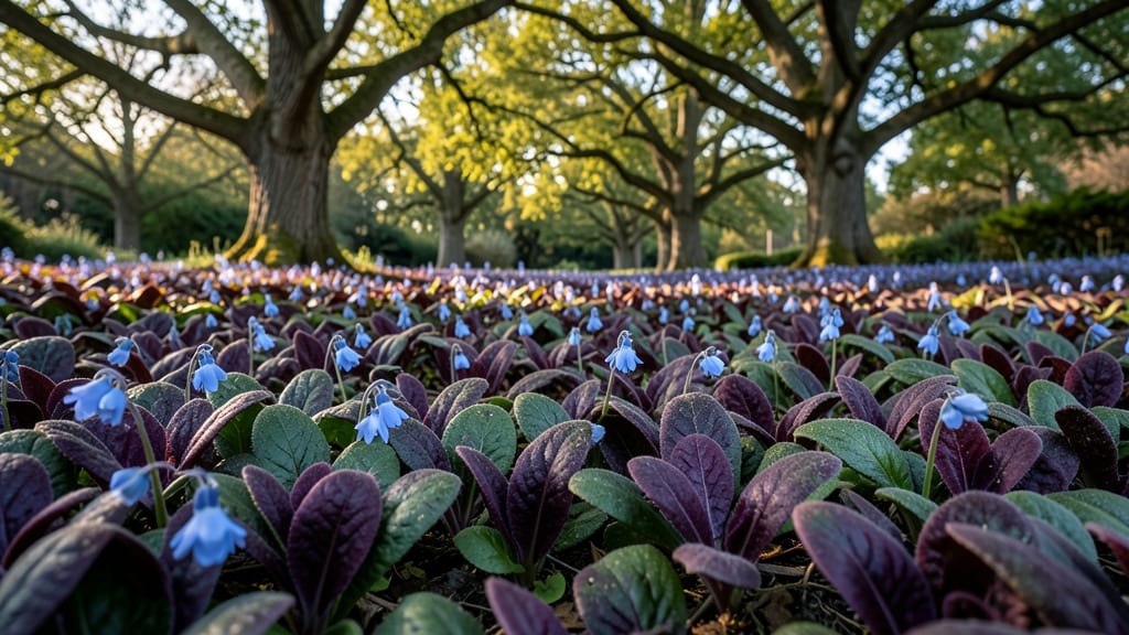 Ajuga for Purple Foliage and Blue Flowers