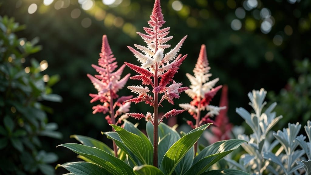 Astilbes With Feather-Like Plumes In Various Colors