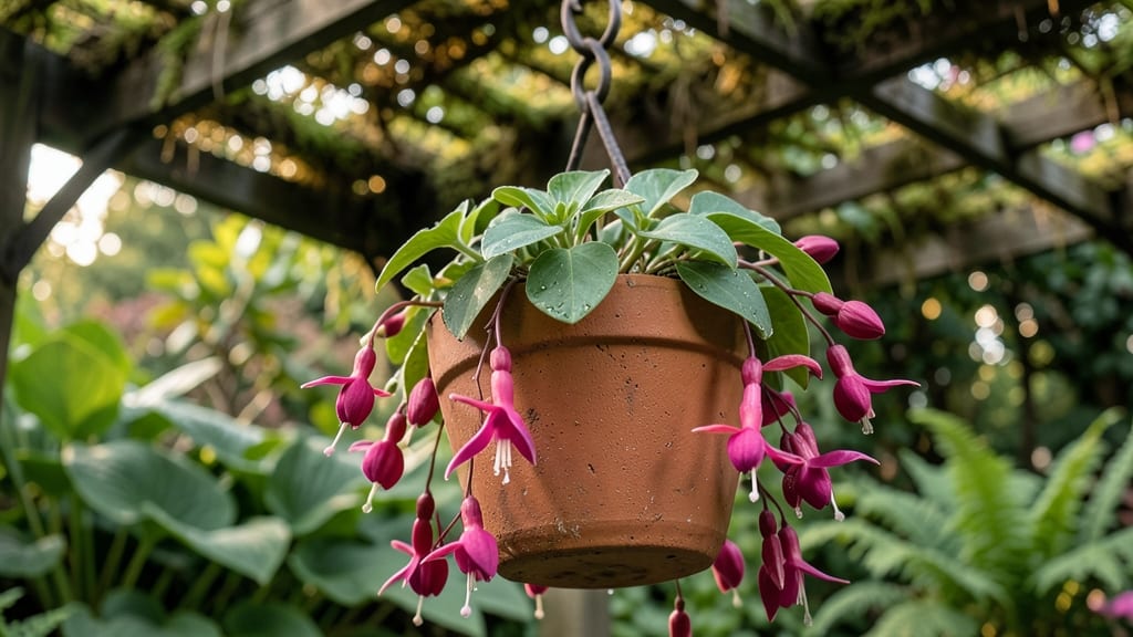 Fuchsia Flowers In Containers
