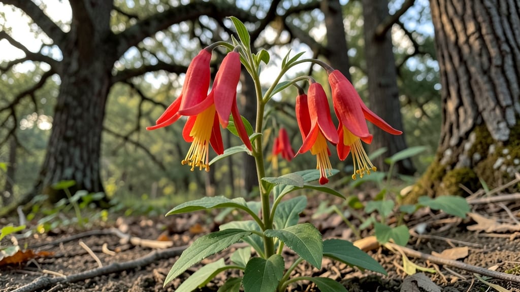 Eastern Red Columbine Wildflower