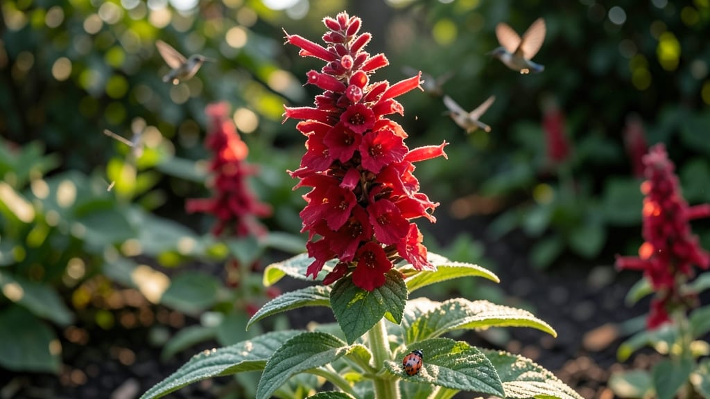 Bee Balm Fireworks Red Flowers