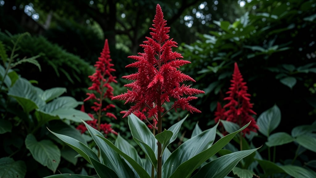 Astilbe Simplicifolia 'Deutschland' for Bold Red Plumes