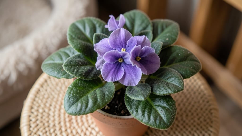 African Violet with Pet-Safe Blooms