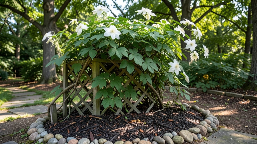 Clematis In Full Shade: Thriving Varieties With Minimal Sunlight Needs
