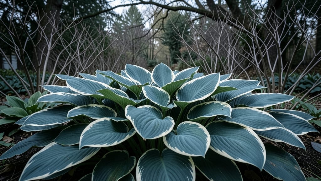 Hosta 'Blue Angel' for Evergreen Texture
