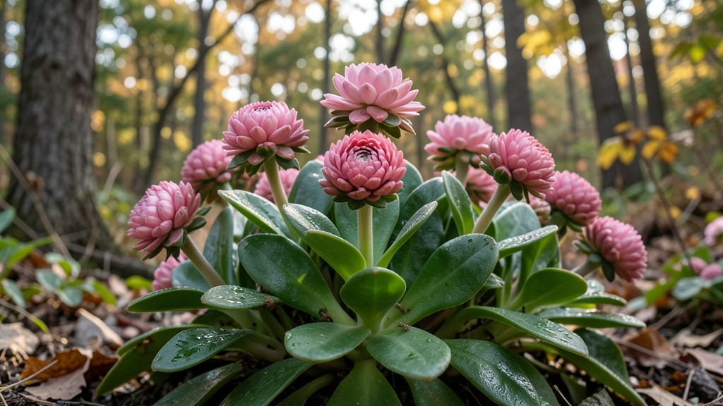 Sedum 'Autumn Joy' in Filtered Light